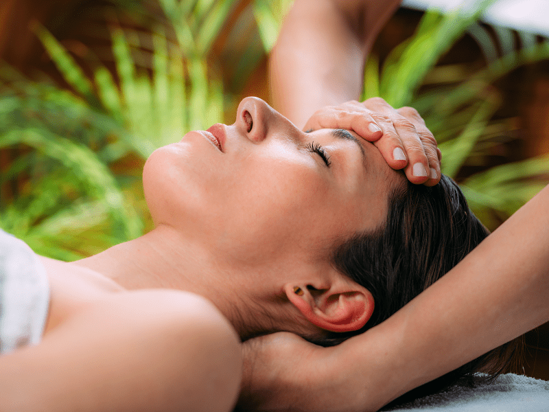 A woman getting a deep tissue massage in Los Angeles