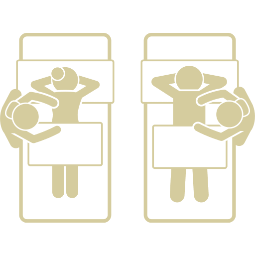 Couples mobile massage in Long Beach symbol