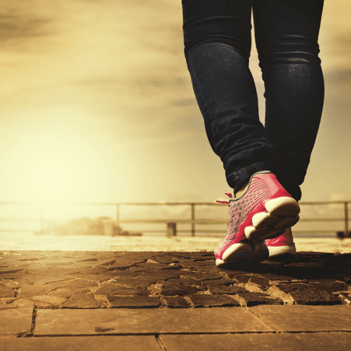 An in-room massage therapist from Las Vegas jogging on Venice Beach in Los Angeles to improve their mental health