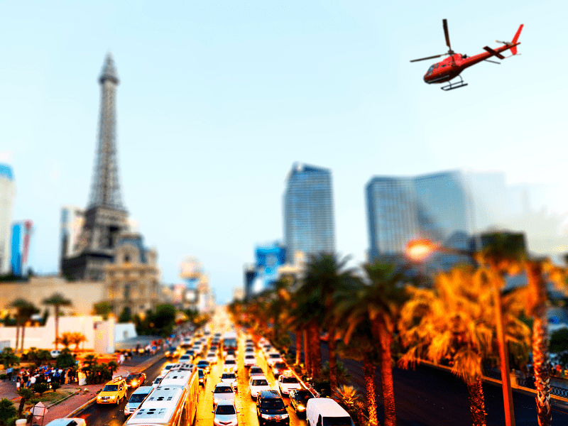 A helicopter tour of Las Vegas