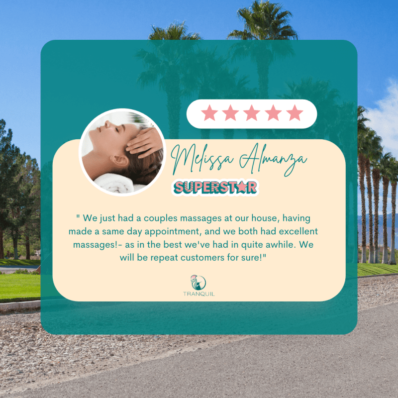 A review for an in-home couples massage in Summerlin