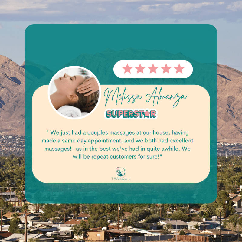 A review for an in-home couples massage in North Las Vegas