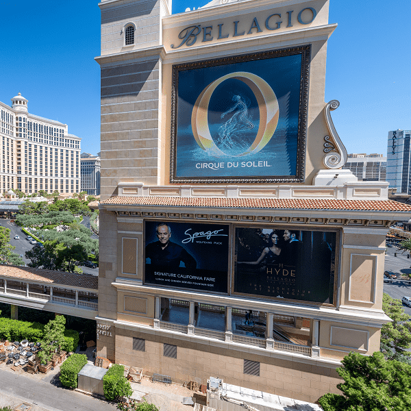 “O” by Cirque du Soleil sign at the Bellagio