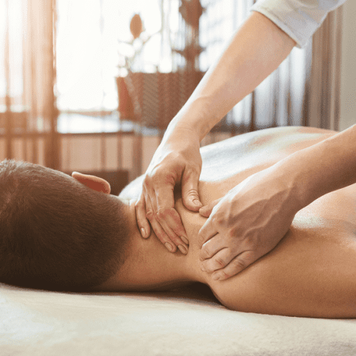 Man getting a Swedish massage