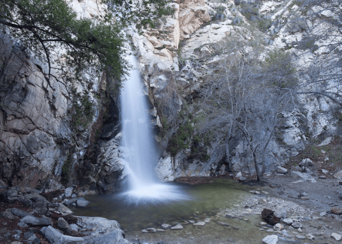 A picture of a Sturtevant waterfall in Los Angeles that represents a once in a lifetime thing to do in Los Angeles